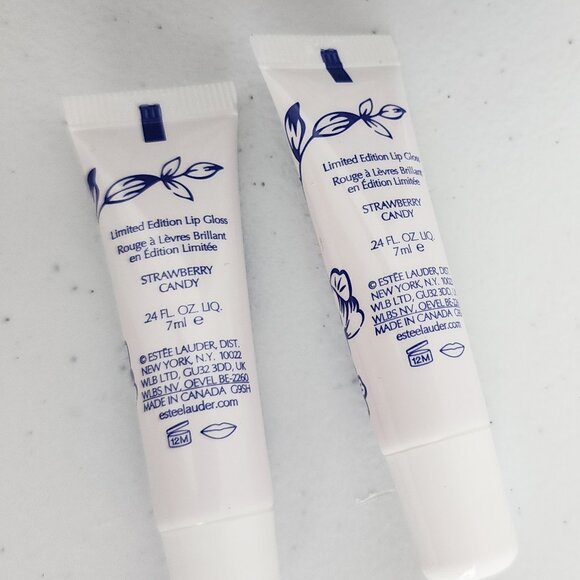 NEW Estee Lauder Set Pure Lipstick Rose Tea 441 + Lip Gloss Strawberry Candy - Picture 4 of 8